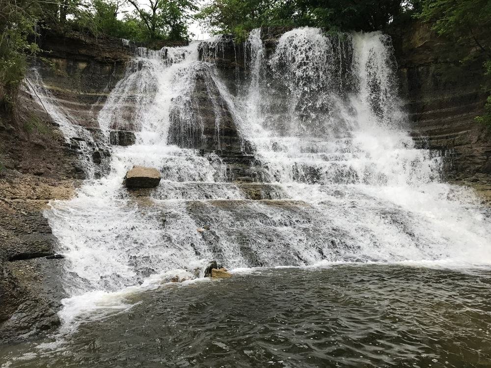 Geary State Lake Waterfall