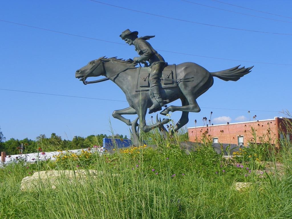 Pony Express sculpture