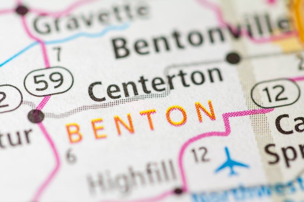 Centerton, Arkansas on Map