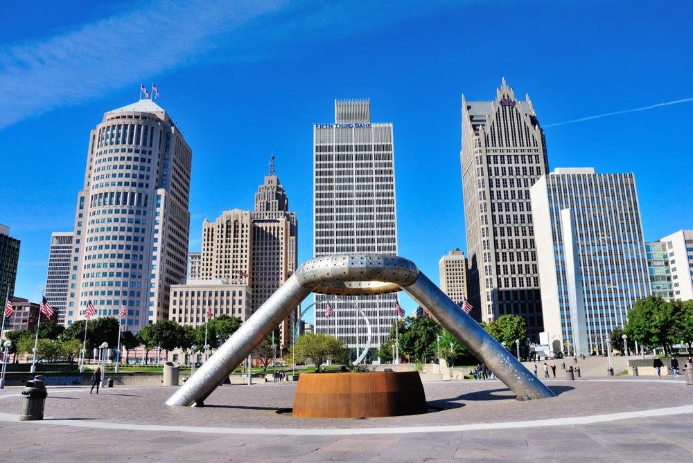 Hart Plaza in Downtown Detroit,